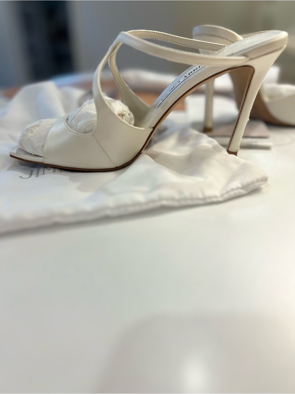 Jimmy Choo satin slip on stiletto heels - Picture 5 of 13